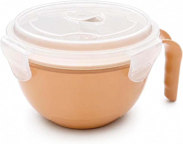 Microwave Safe Bowl 830ml with Locking Lid & Handle – BPA Free Food Storage Bowl for Hot Meals