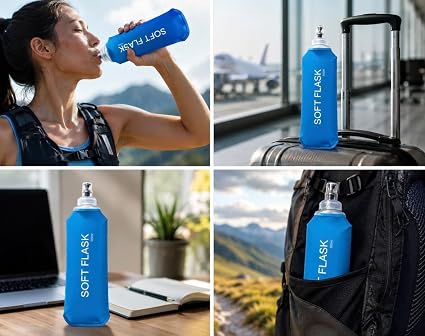 500ml Collapsible Water Bottle – BPA Free Soft Flask