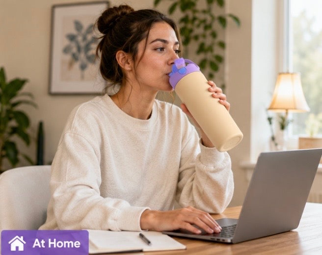 40oz Insulated Stainless Steel Water Bottle with Straw Lid